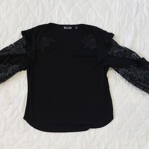 Black top flower design